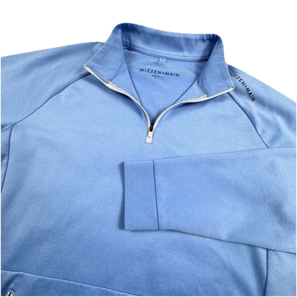 Mizzen Main Versa 1/4-Zip Jacket‎ Pull-Over Men M Trim Blue Performance Golf